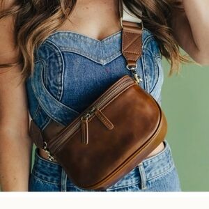 Andar Waymaker Mini Brown Leather Crossbody Bag